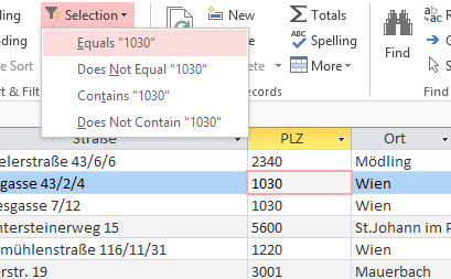 #Filter in #Access #2013