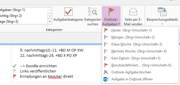 #Outlook #Aufgaben in #OneNote erstellen