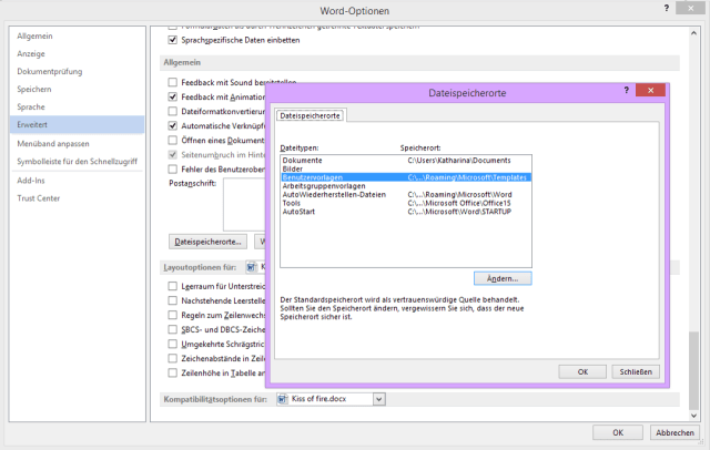 #Office #Vorlagen speichern