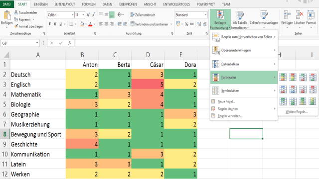 #zeugnis #vergleichen - #excel zum #schulschluss