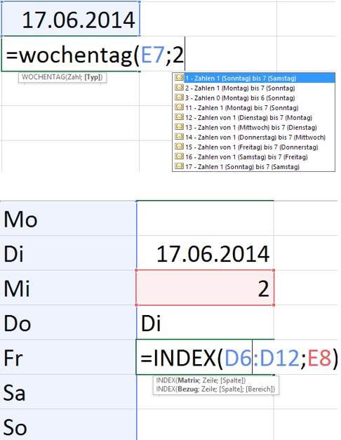 Welcher #Wochentag ist ...? mit #Excel beantwortet