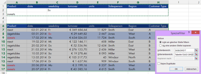 Tipp Excel Filter Erweitert ODER