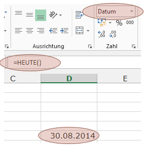 Tipp Excel HEUTE