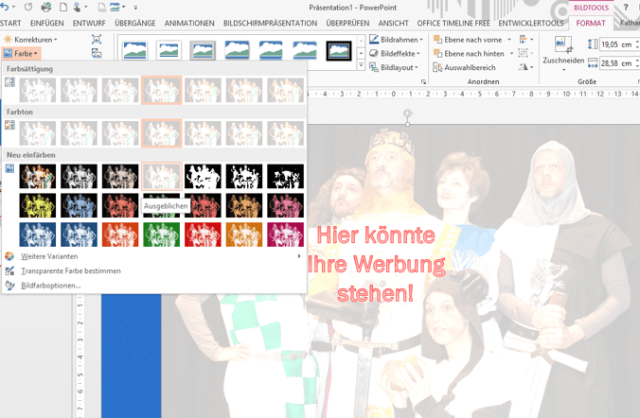 Tipp PowerPoint Bild Ausgeblichen