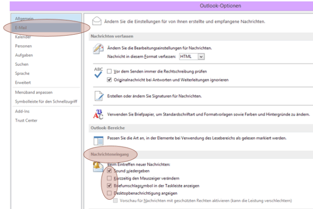 Tipp Outlook Optionen Nachrichteneingang