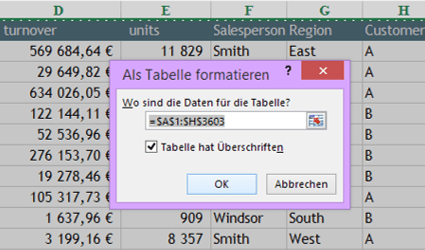 Tipp Excel Tabelle 2