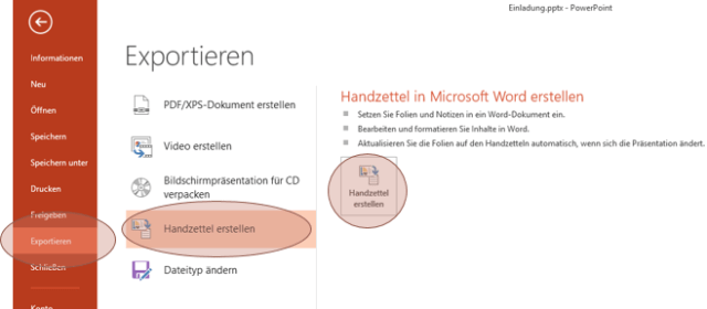 Tipp PowerPoint Handzettel Word 1