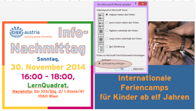 Tipp PowerPoint Handzettel Word 2