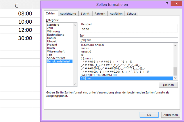 Tipp Excel Uhrzeit mitTag