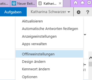 Tipp OWA Offlineeinstellungen