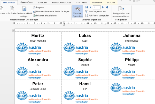 Tipp Word Serienetiketten6