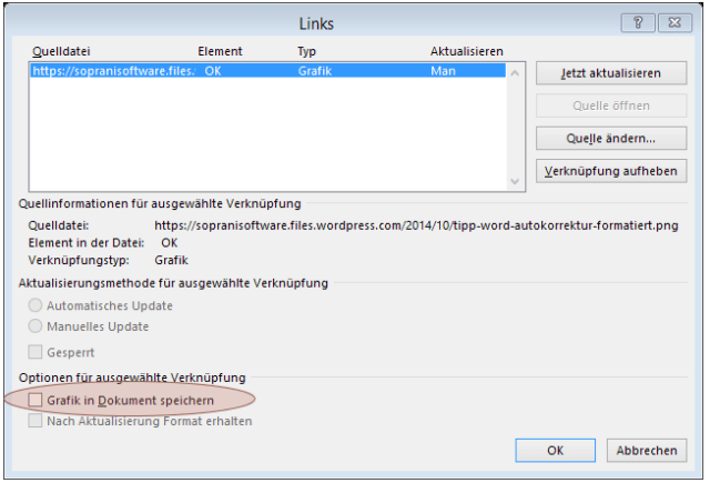 Tipp Word verknüpfte Grafik 2