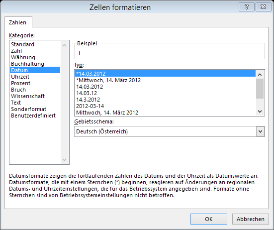 Tipp Excel Datumsformat