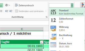 Tipp Excel Format Standard
