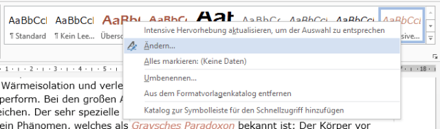 WTipp Formatvorlage ändern