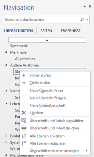 WTipp Navigation Optionen