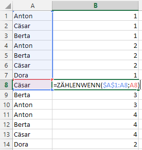 XTipp eindeutige zählen 3