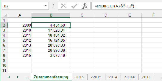 XTipp INDIREKT Tabellenblatt