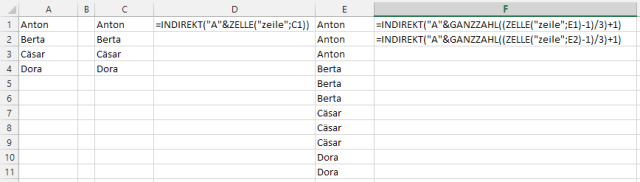 XTipp INDIREKT ZELLE