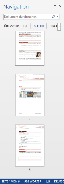 WTipp Navigation Seiten