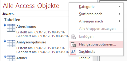 ATipp Navigationsoptionen
