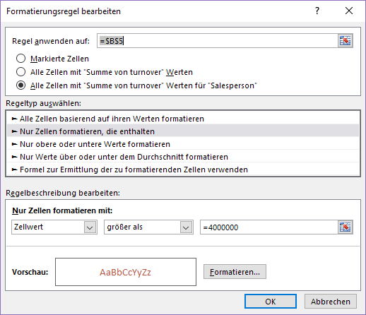 XTipp Pivot Conditional